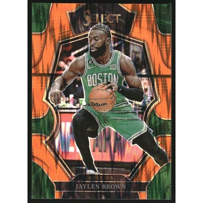 2022-23 Select Prizms Orange Flash #132 Jaylen Brown