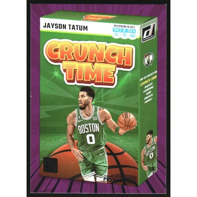 2023-24 Donruss Crunch Time Press Proof Purple #10 Jayson Tatum