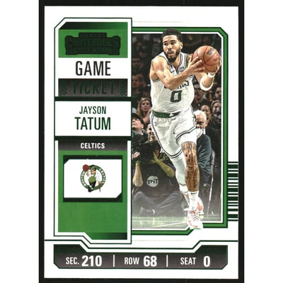 2023-24 Panini Contenders Game Ticket Green #77 Jayson Tatum