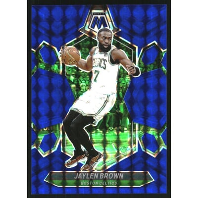 2023-24 Panini Mosaic Mosaic Blue #182 Jaylen Brown