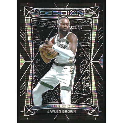 2023-24 Panini Obsidian Electric Etch International #99 Jaylen Brown