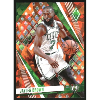 2023-24 Panini Phoenix Orange Ice #77 Jaylen Brown
