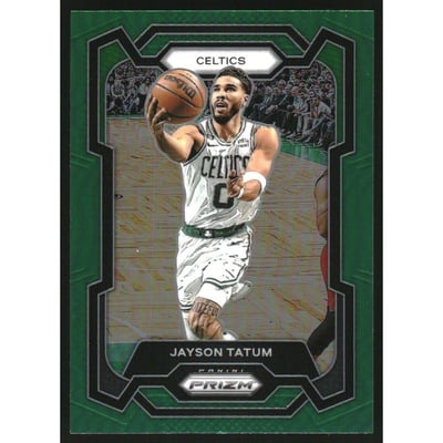 2023-24 Panini Prizm Prizms Green #2 Jayson Tatum