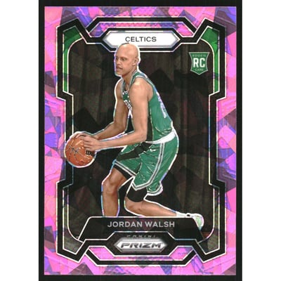 2023-24 Panini Prizm Prizms Pink Ice #158 Jordan Walsh