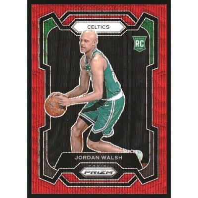 2023-24 Panini Prizm Prizms Ruby Wave #158 Jordan Walsh