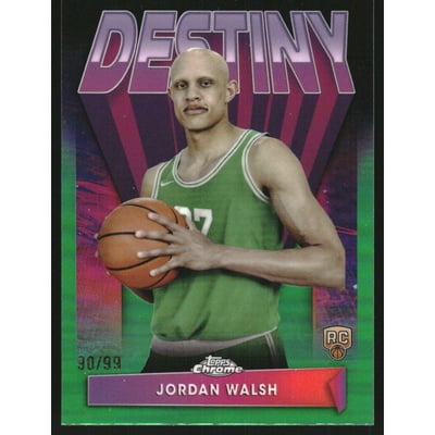 2023-24 Topps Chrome Destiny Green Refractors #D19 Jordan Walsh
