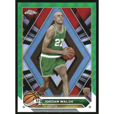 2023-24 Topps Chrome Green Refractors #189 Jordan Walsh