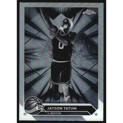 2023-24 Topps Chrome Negative Refractors #164 Jayson Tatum