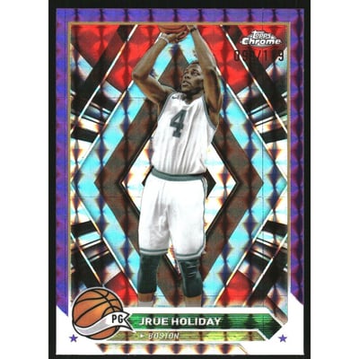 2023-24 Topps Chrome Purple Geometric Refractors #12 Jrue Holiday