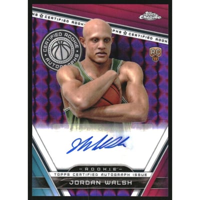 2023-24 Topps Chrome Rookie Autographs Purple Geometric Refractors #CRAJOW Jordan Walsh