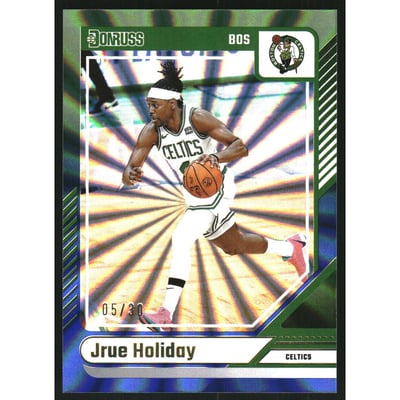 2024-25 Donruss Holo Blue and Green Laser #75 Jrue Holiday