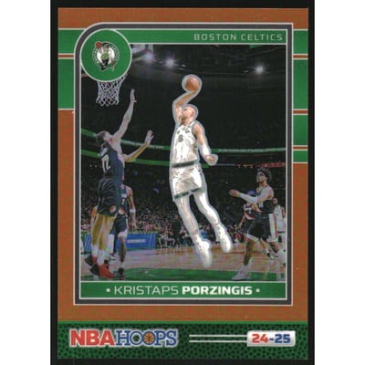 2024-25 Hoops Premium Prizms Orange #9 Kristaps Porzingis
