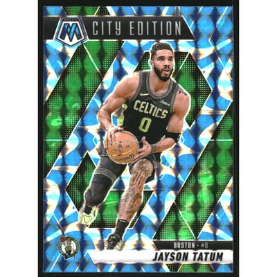 2024-25 Panini Mosaic Mosaic Reactive Blue #287 Jayson Tatum/City Edition