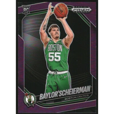 2024-25 Panini Prizm Black Prizms Purple #82 Baylor Scheierman