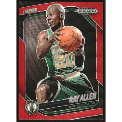 2024-25 Panini Prizm Black Prizms Ruby Wave #273 Ray Allen LGD