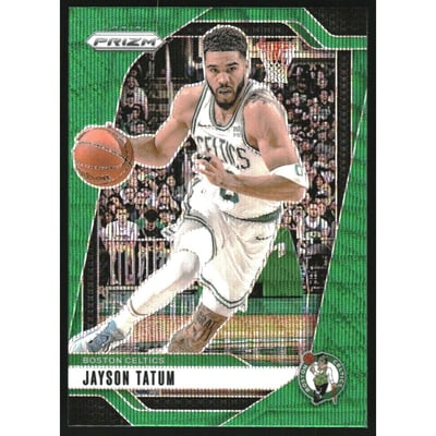 2024-25 Panini Prizm Prizms Green Wave #103 Jayson Tatum