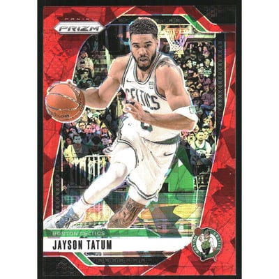 2024-25 Panini Prizm Prizms Red Ice #103 Jayson Tatum