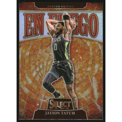 2024-25 Select En Fuego Silver Prizms #6 Jayson Tatum