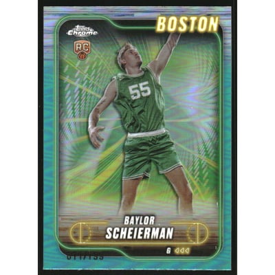 2024-25 Topps Chrome Aqua Refractors #143 Baylor Scheierman