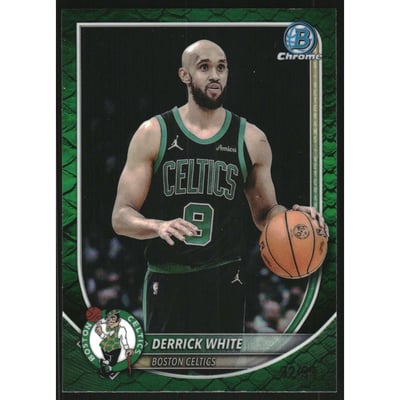 2025-26 Bowman Chrome Reptilian Green Refractors #BCV58 Derrick White
