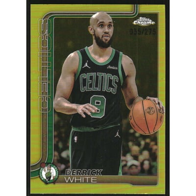 2025-26 Topps Chrome Yellow Refractors #71 Derrick White