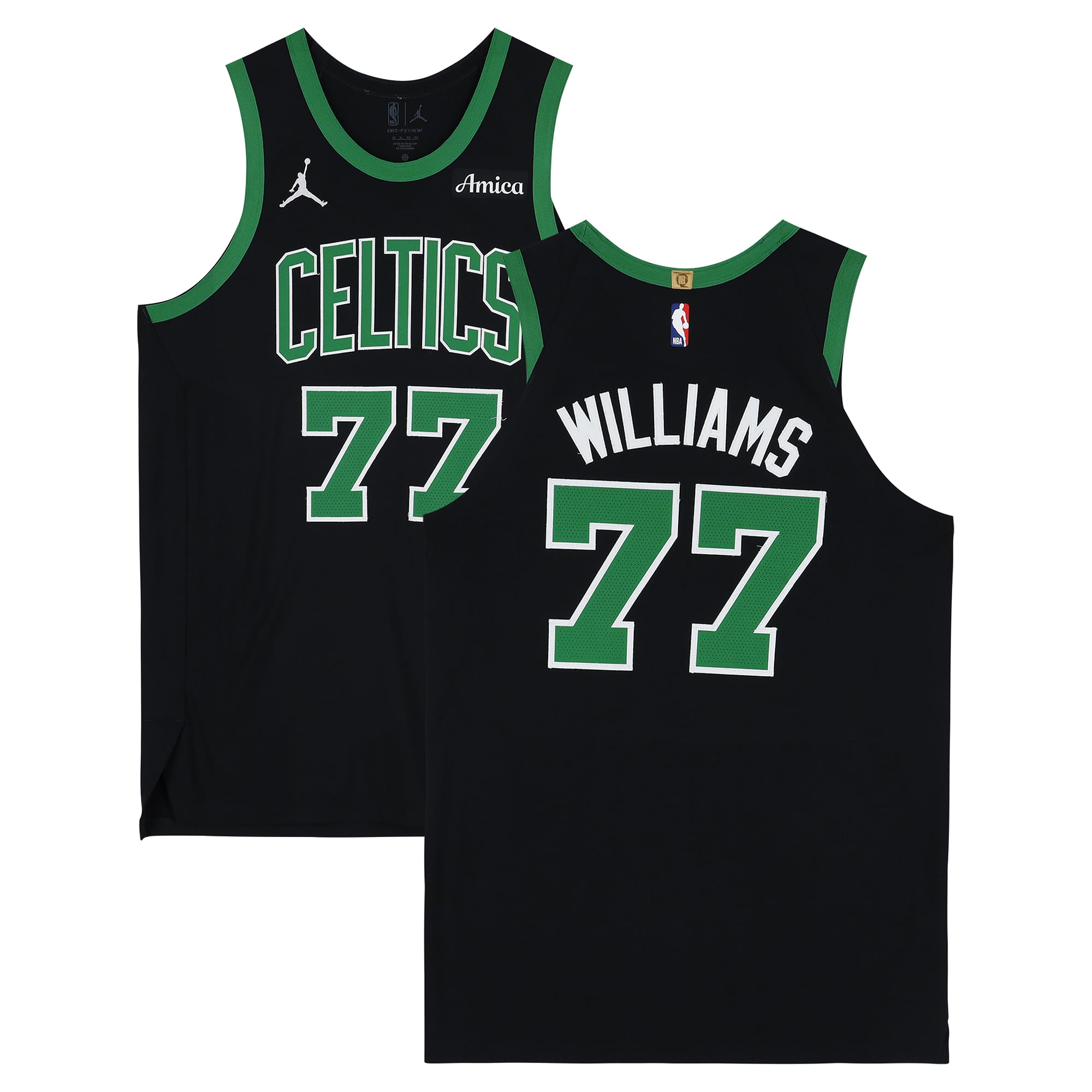 Amari Williams Boston Celtics Game-Used #77 Black Jordan Brand Jersey vs. Philadelphia 76ers on April 28, 2026 - Size 52+4