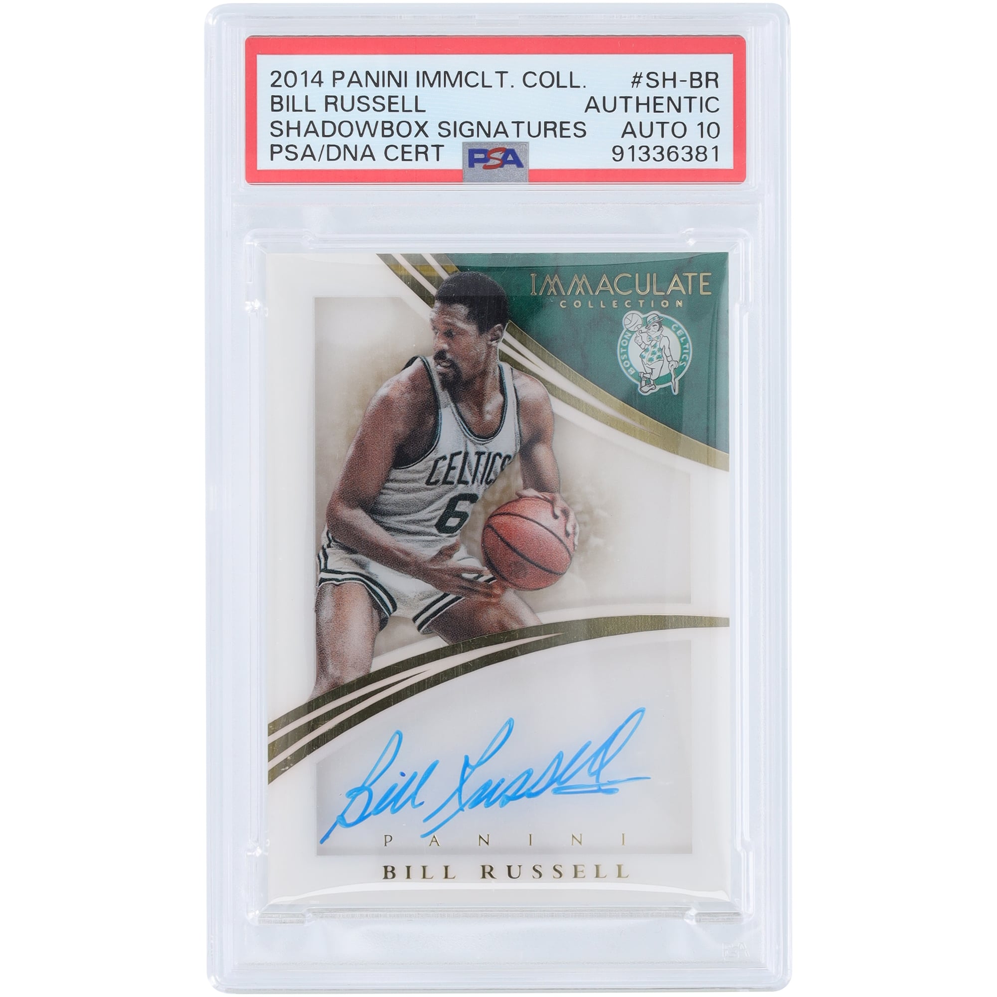 Bill Russell Boston Celtics Autographed 2014-15 Panini Immaculate 