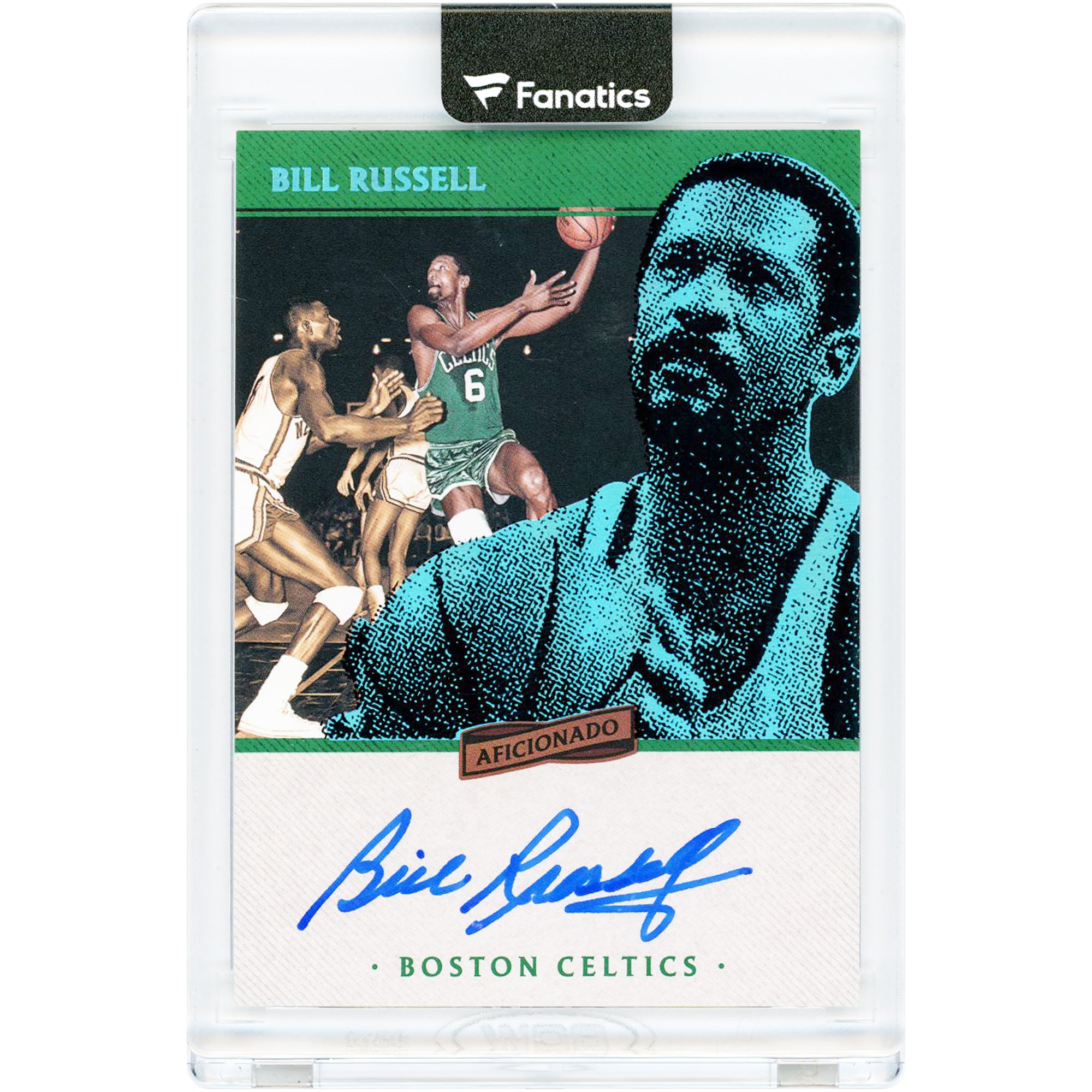 Carte autographiée de Bill Russell (Boston Celtics) 2016-17 Panini Aficionado n° 11