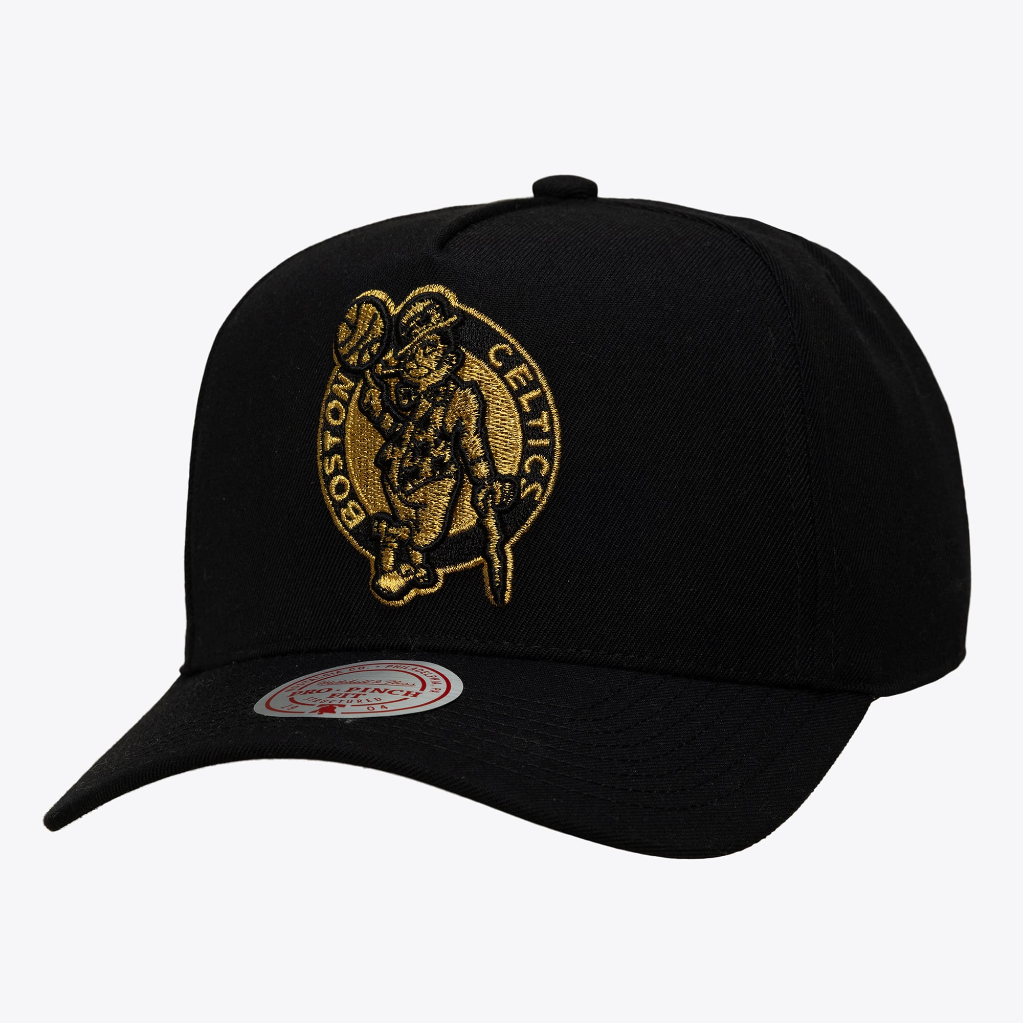 Boston Celtics Black & Gold Pro Pinch Snapback Hat