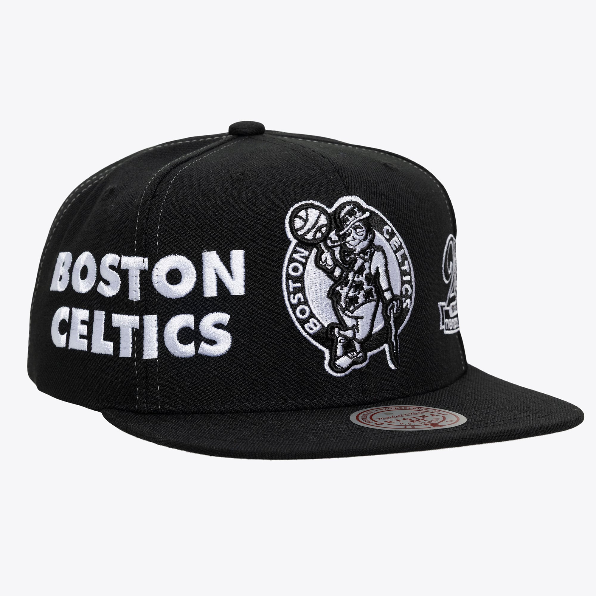 Boston Celtics Black Trifecta Snapback Hat