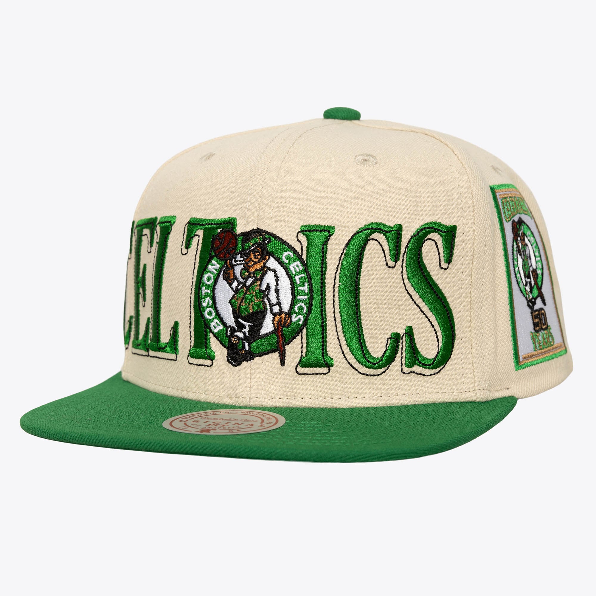 Boston Celtics Cream Across the Board Snapback Hat