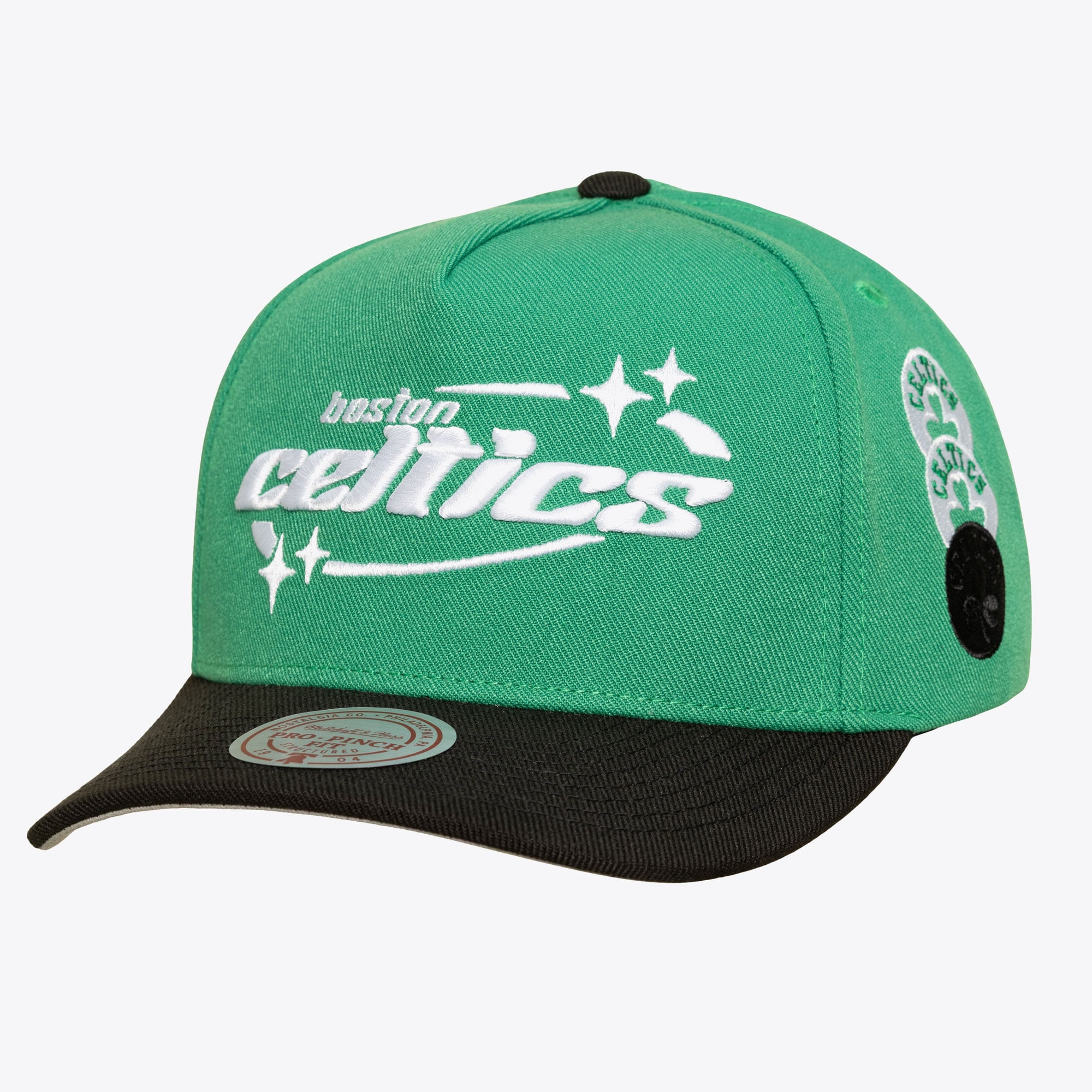 Boston Celtics Kelly Green/Black 404 Club Starz Pro Pinch Snapback Hat