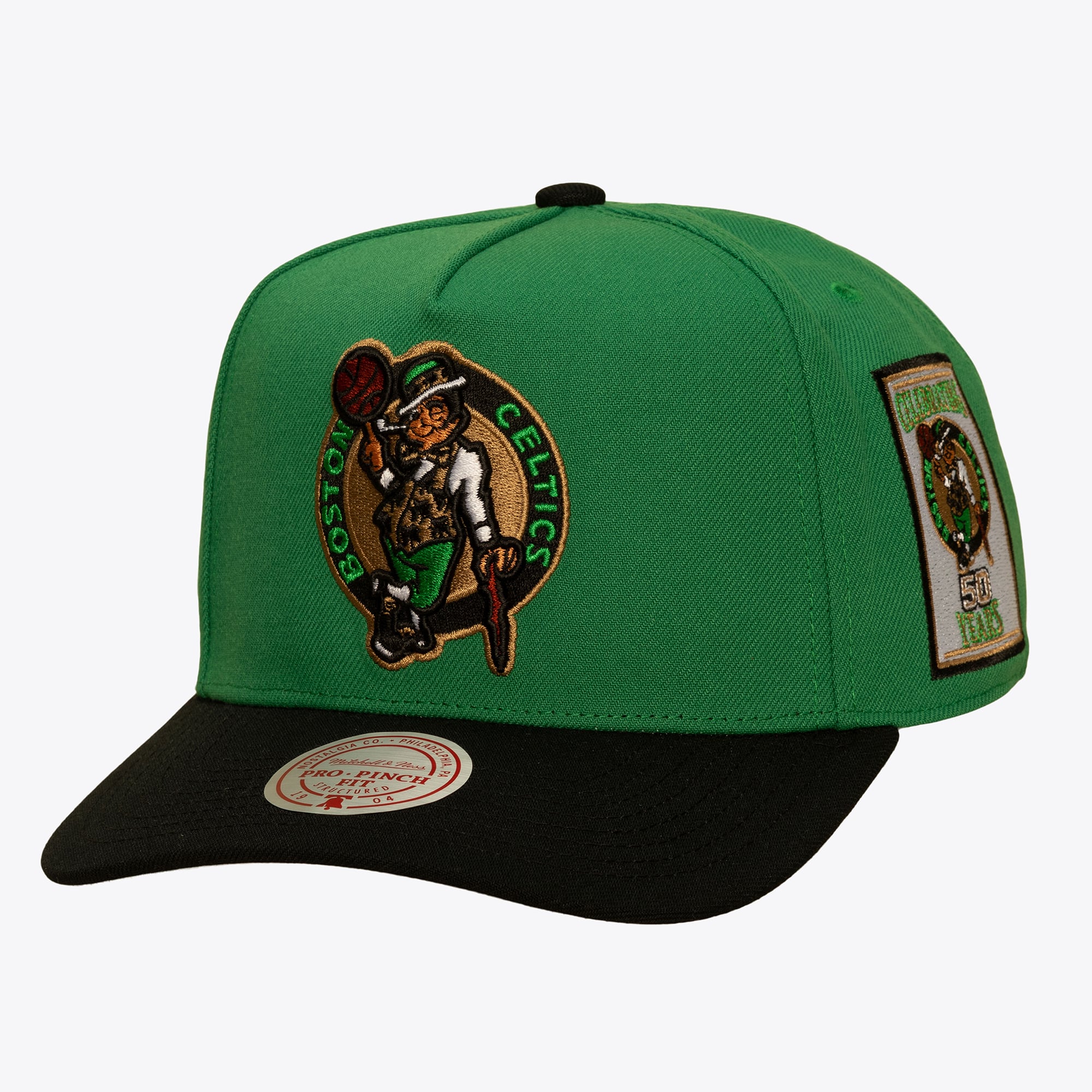 Boston Celtics Kelly Green/Black In the City Pro Pinch Snapback Hat