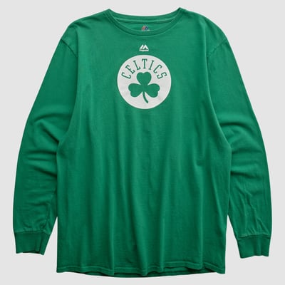 Boston Celtics Majestic 2010s Long Sleeve T-shirt - Green - S by Fanatics Real Vintage