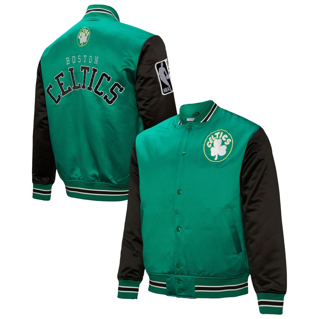 Boston Celtics NBA Primetime Heavyweight Satin Jacket By Mitchell 