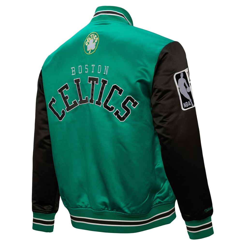 Boston Celtics NBA Primetime Heavyweight Satin Jacket By Mitchell 