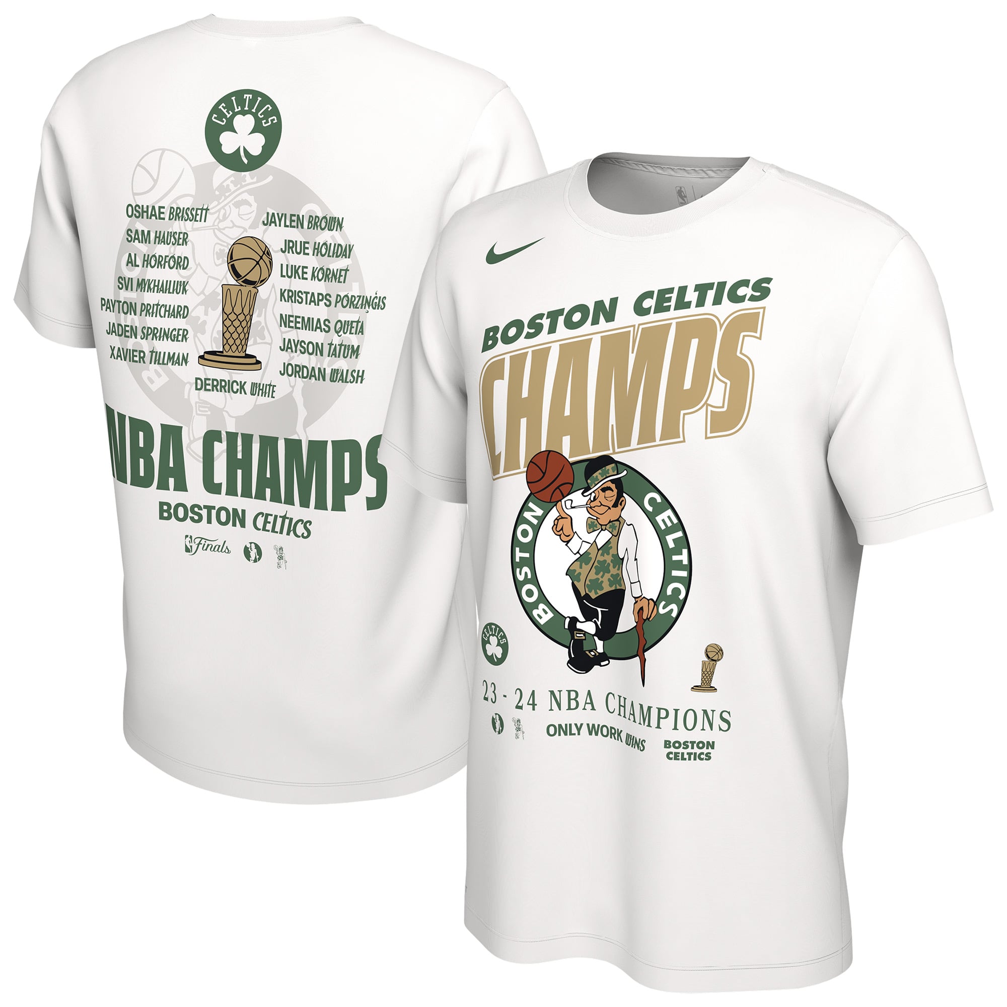 Boston Celtics Nike NBA Champions Roster T-Shirt - Mens
