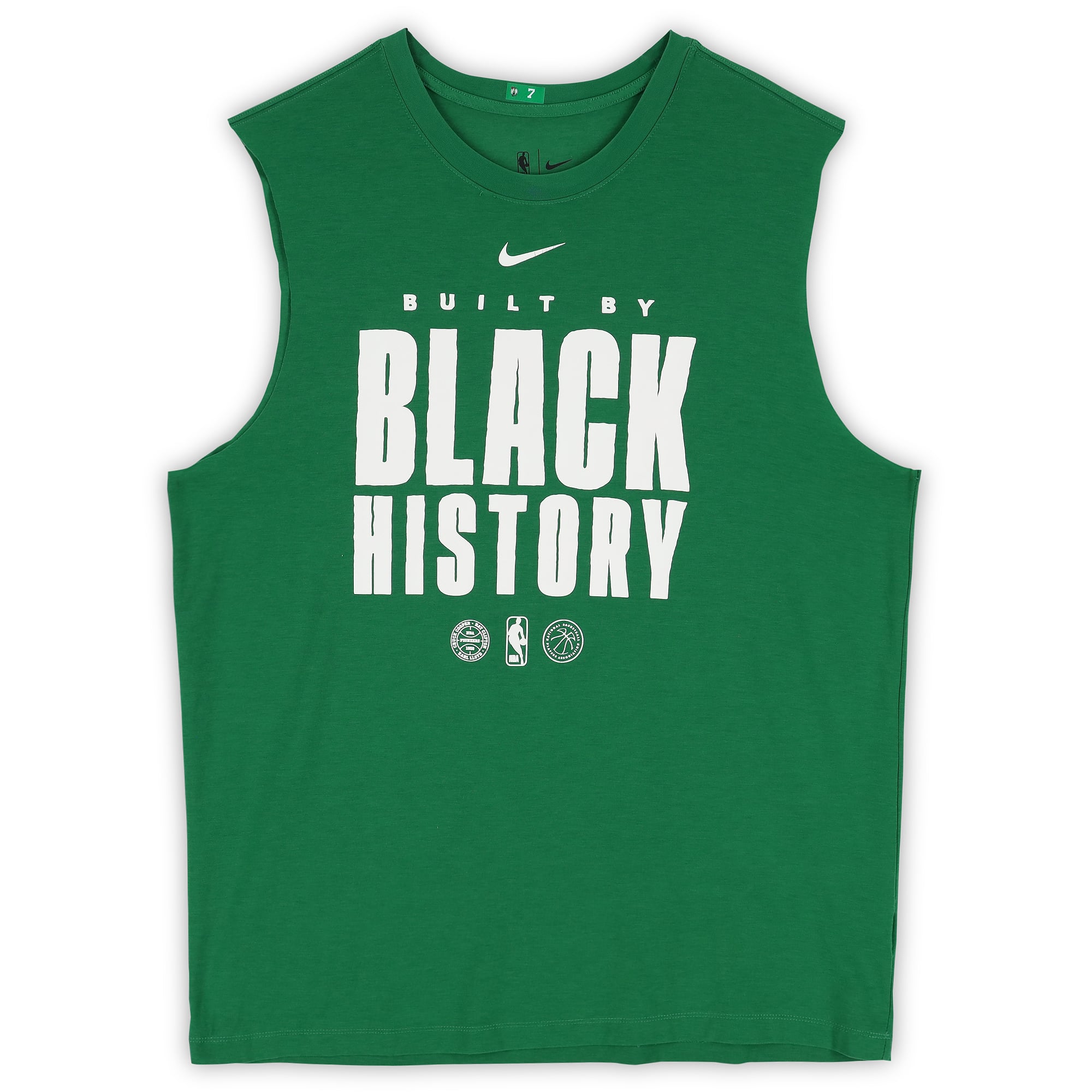 Débardeur vert porté par un joueur des Boston Celtics lors de la saison NBA 2025-2026, édition spéciale « Mois de l'histoire des Noirs » - Taille XLT