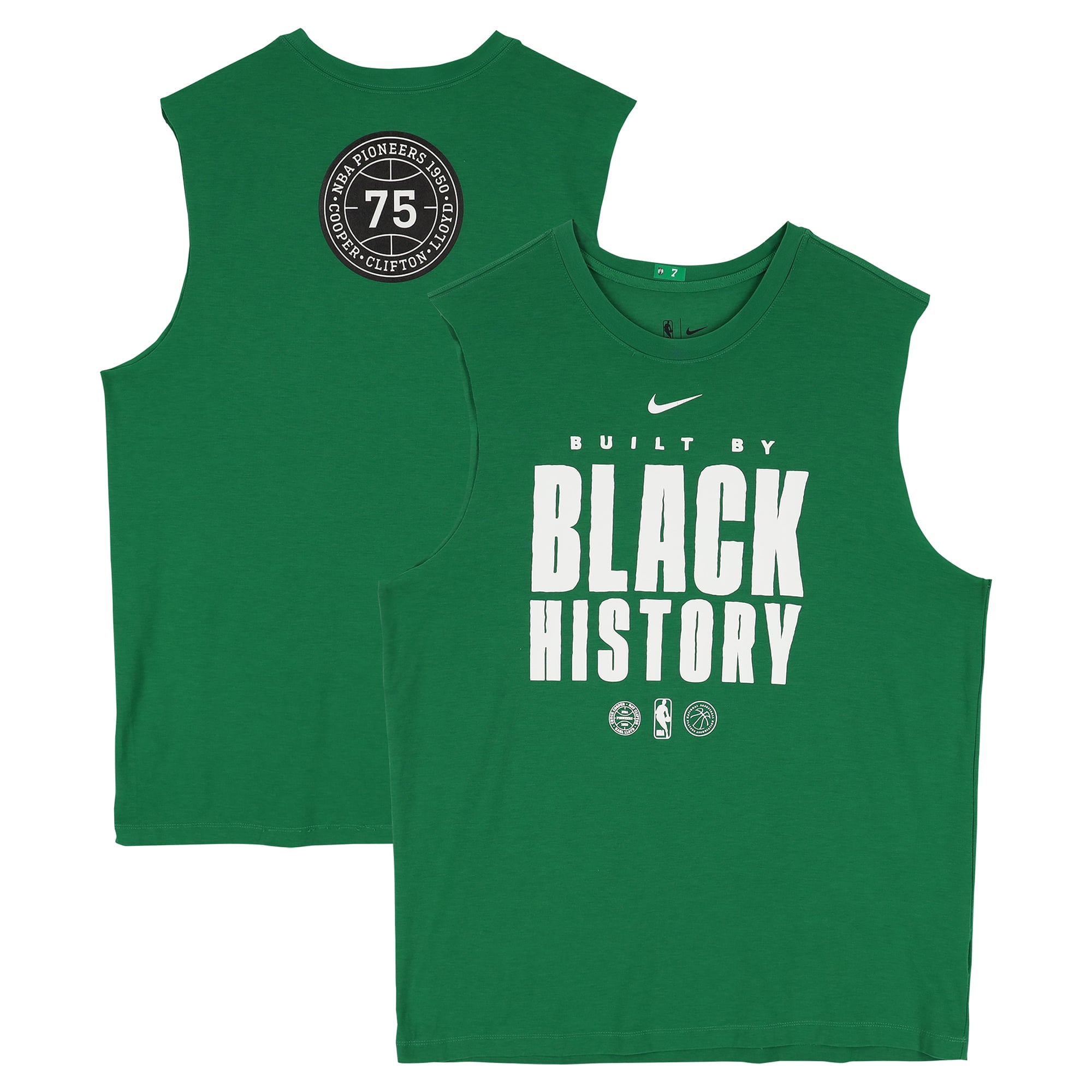Boston Celtics Player-Worn Green "Black History Month" Sleeveless Shirt from the 2025-26 NBA Season - Size XLT