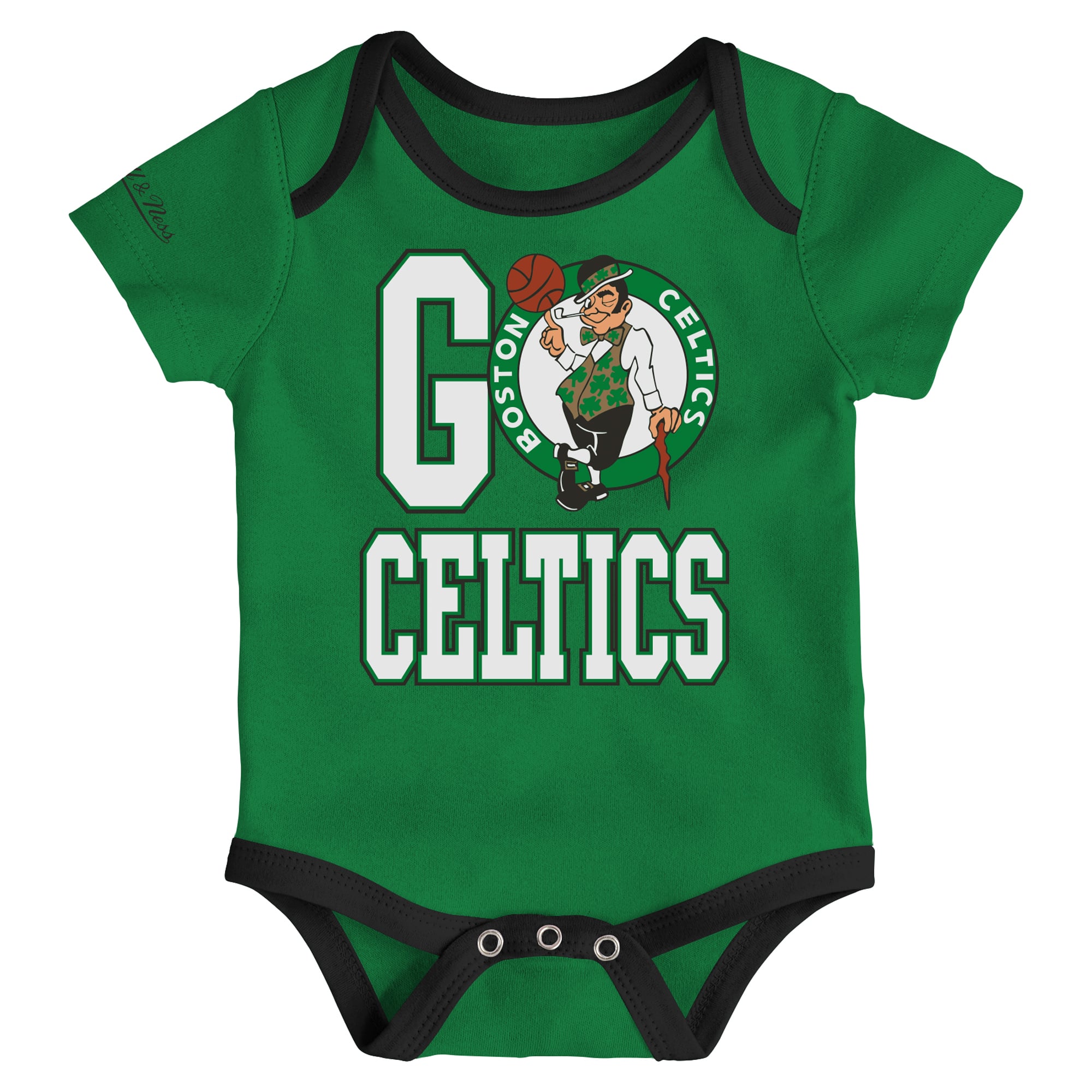 Ensemble de 3 bodies Mitchell & Ness pour bébé, aux couleurs des Boston Celtics