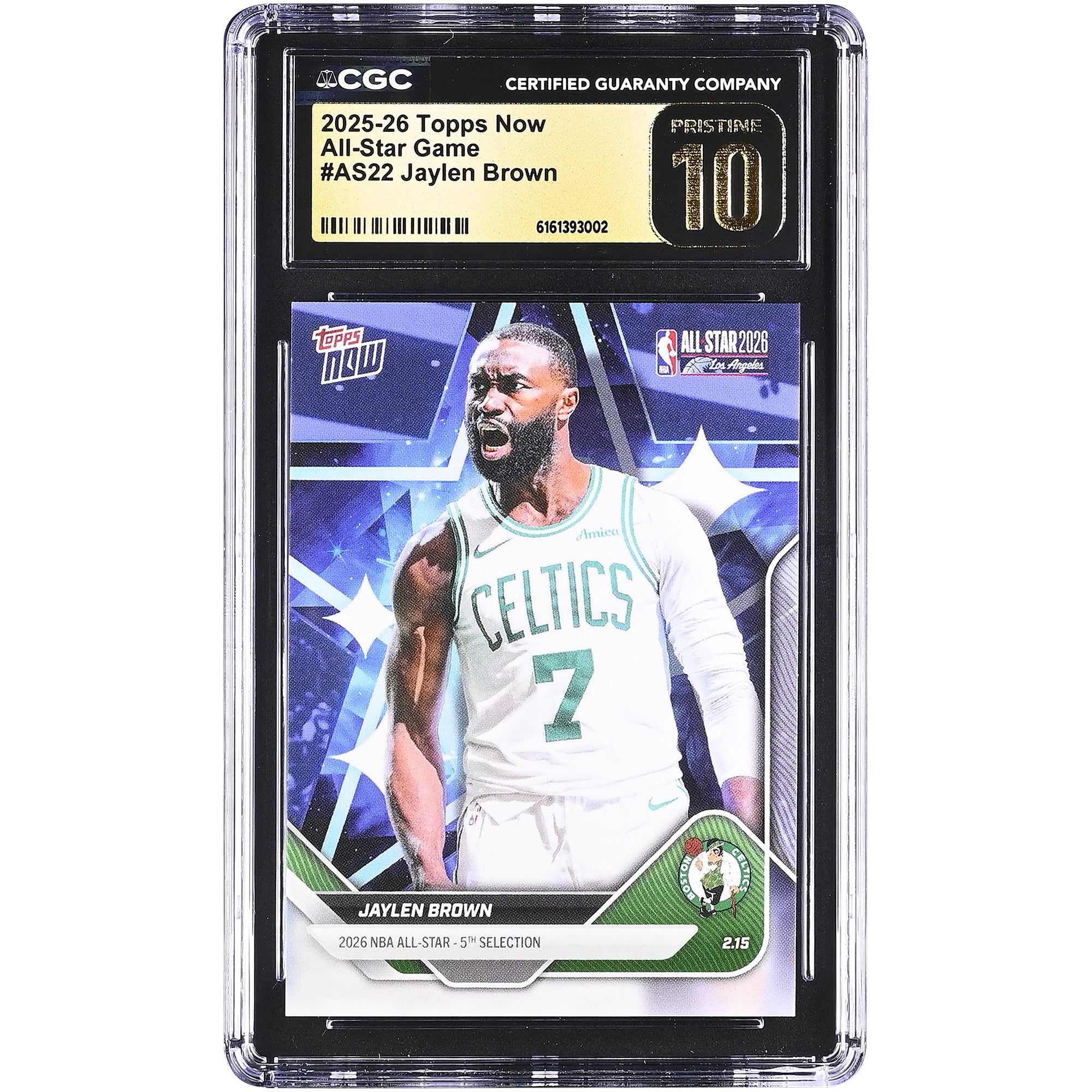 Jaylen Brown Boston Celtics 2025-26 Topps Now All-Star Game #AS22 CGC Authenticated PRISTINE 10 Card