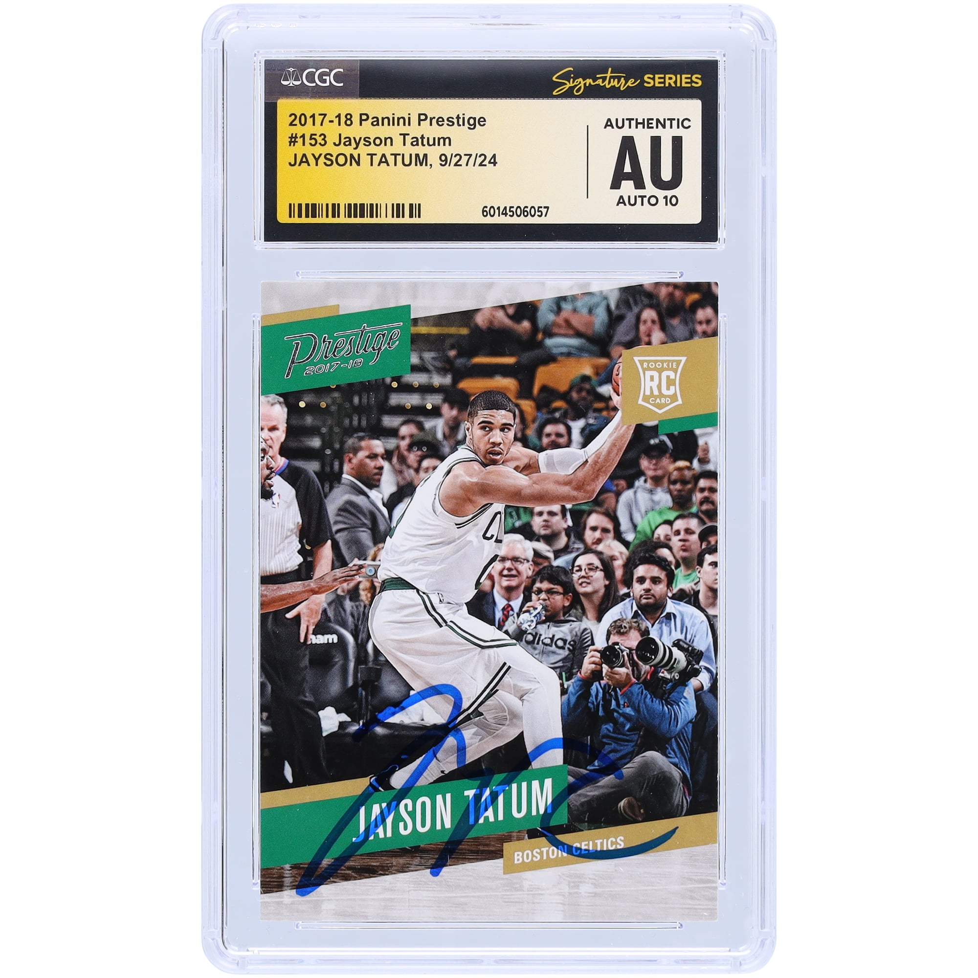 Jayson Tatum Boston Celtics Autographed 2017-18 Panini Prestige 
