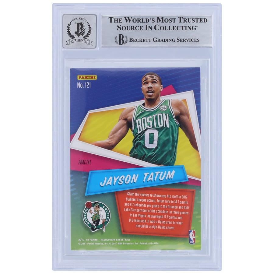 Jayson Tatum Boston Celtics Autographed 2017-18 Panini Revolution 