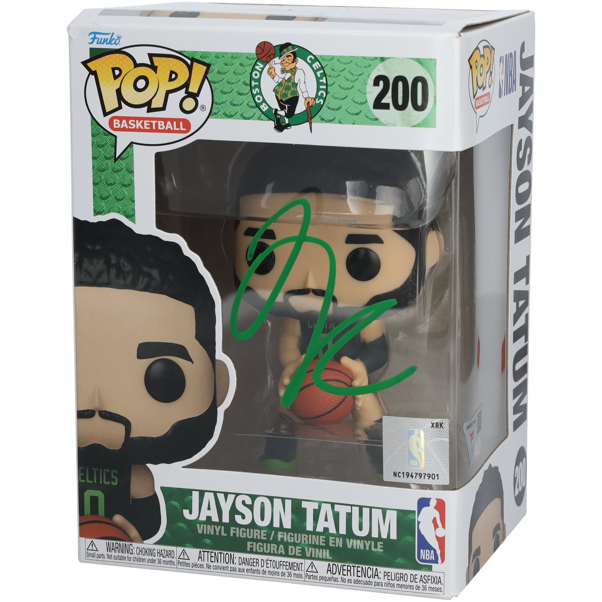 Jayson Tatum Boston Celtics Autographed City Edition #200 Funko Pop! Figurine