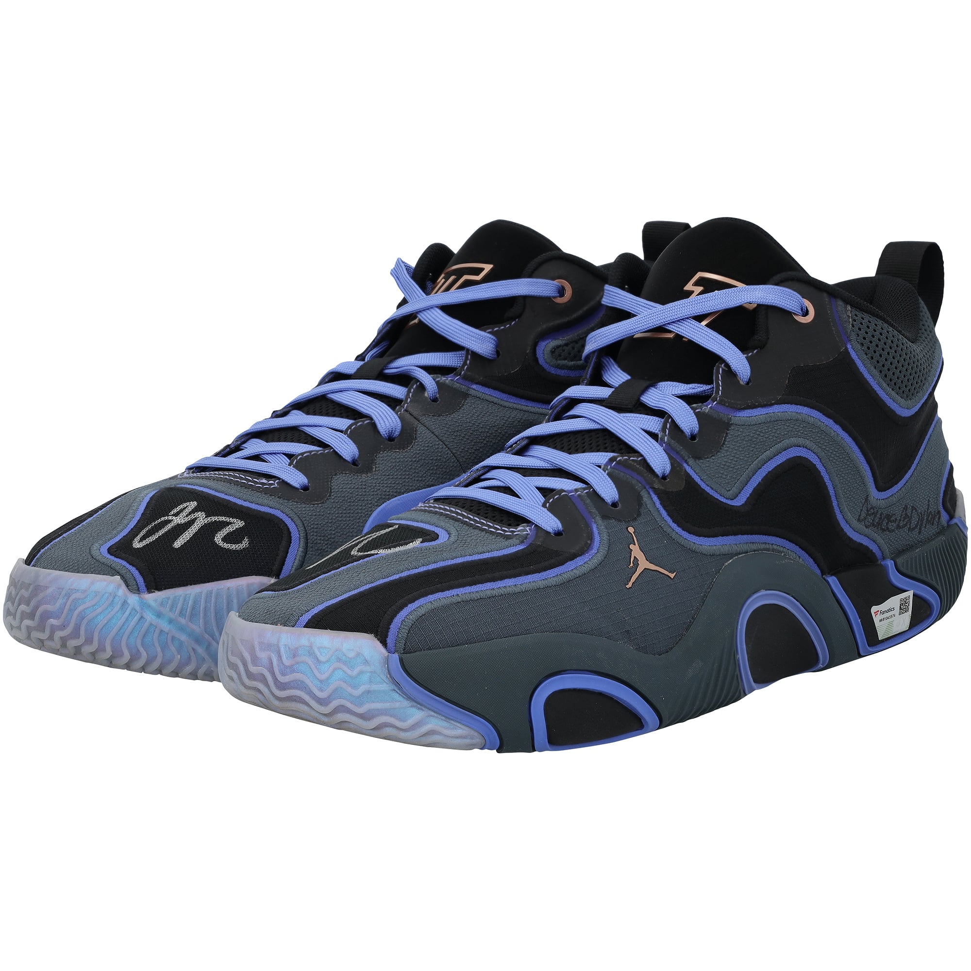 Chaussures Jordan noires autographiées portées par Jayson Tatum (Boston Celtics) lors du match contre les Detroit Pistons le 26 février 2025
