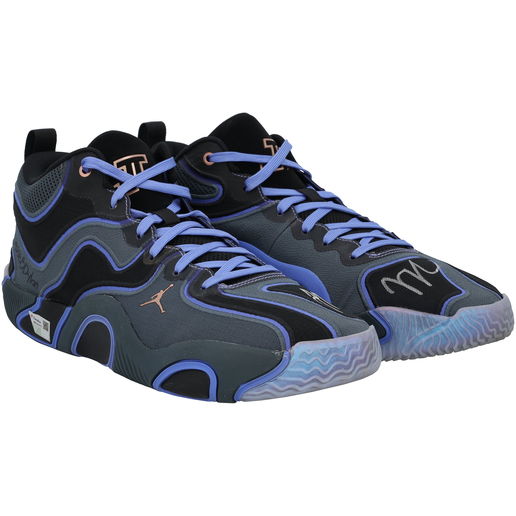 Chaussures Jordan noires autographiées portées par Jayson Tatum (Boston Celtics) lors du match contre les Detroit Pistons le 26 février 2025
