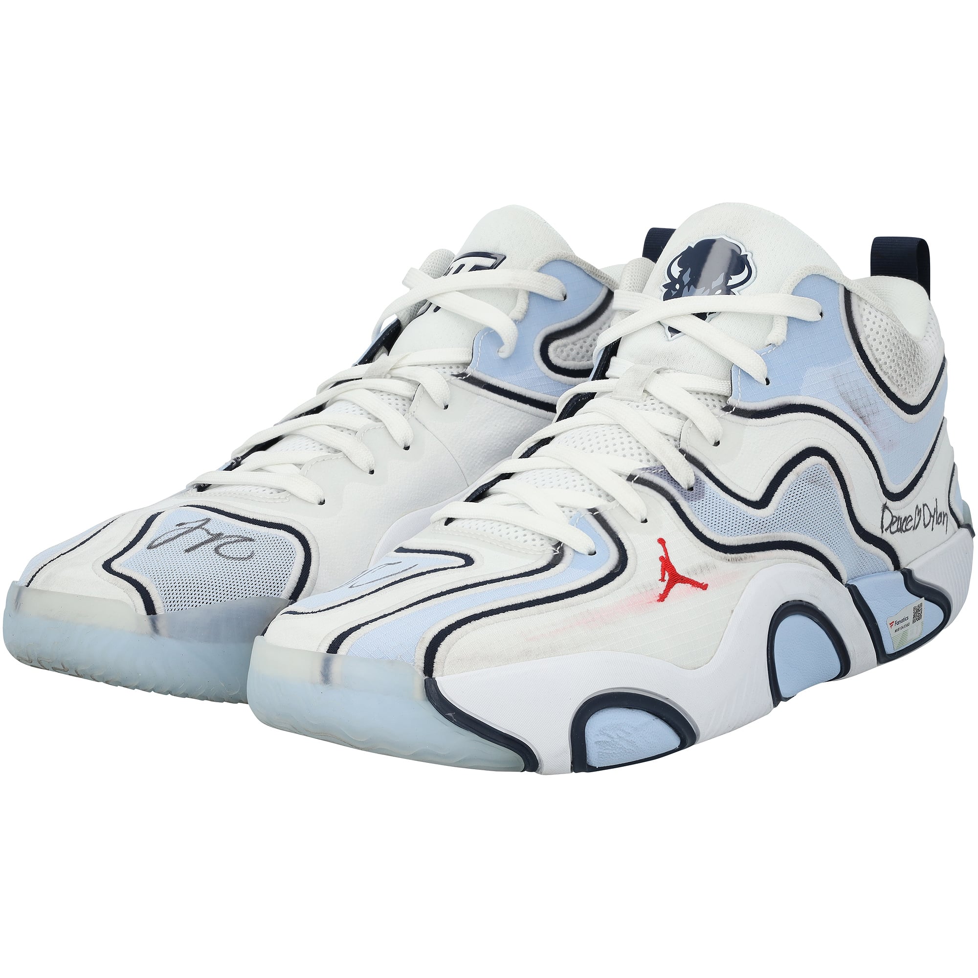 Chaussures Jordan blanches autographiées portées par Jayson Tatum (Boston Celtics) lors du match contre les Chicago Bulls le 29 janvier 2025