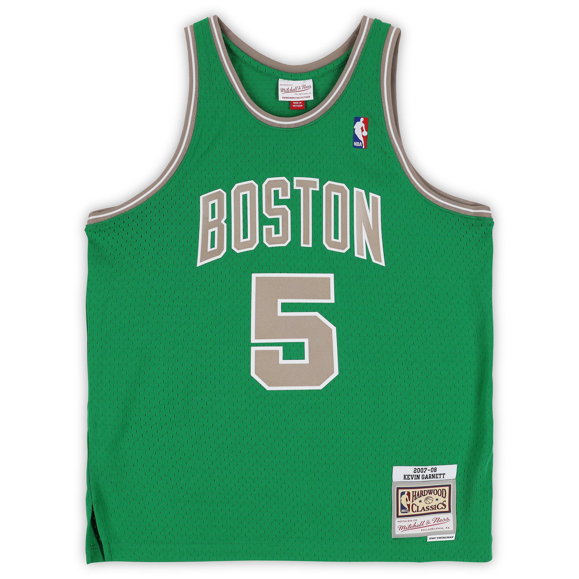 Kevin Garnett Boston Celtics Autographed Kelly Green/Gold Mitchell & Ness 2007-08 Swingman Jersey