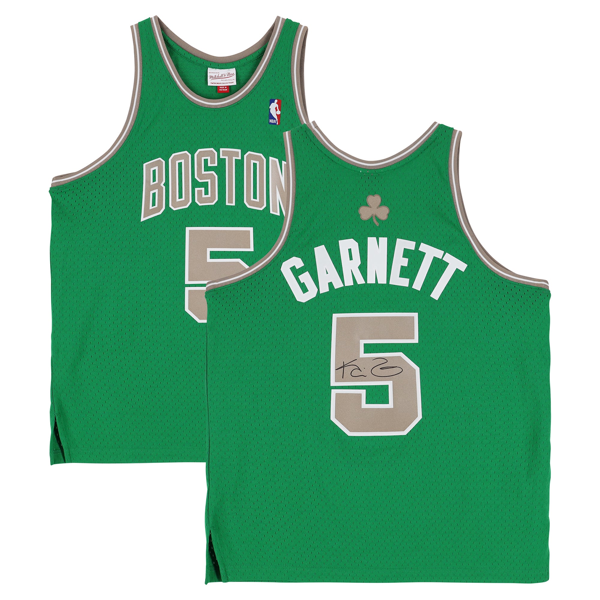 Kevin Garnett Boston Celtics Autographed Kelly Green/Gold Mitchell & Ness 2007-08 Swingman Jersey