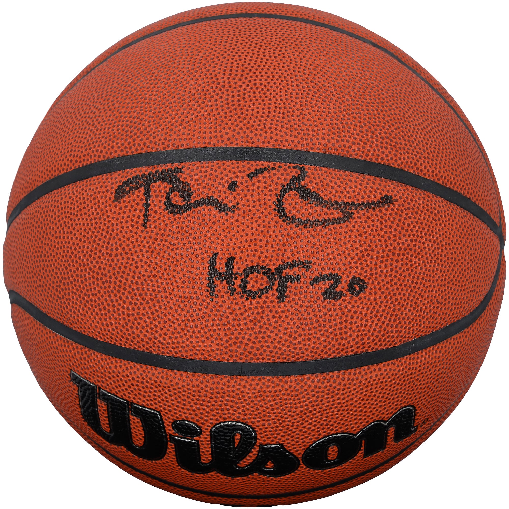 Kevin Garnett Boston Celtics Autographed Wilson Authentic Series Indoor/Outdoor Basketball with "HOF 20" Inscription with Black Ink